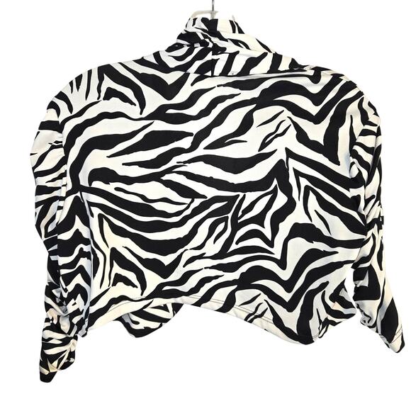 Five by Simon Small S Women's Blazer Zebra Suit Coat Misses Size 4 6 Jacket - Picture 4 of 5